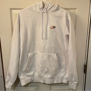 Nike White Hoodie with Embroidered Logo